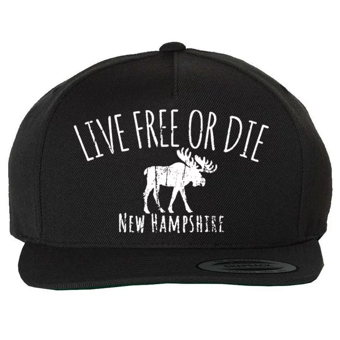 Live Free Or Die New Hampshire Wool Snapback Cap