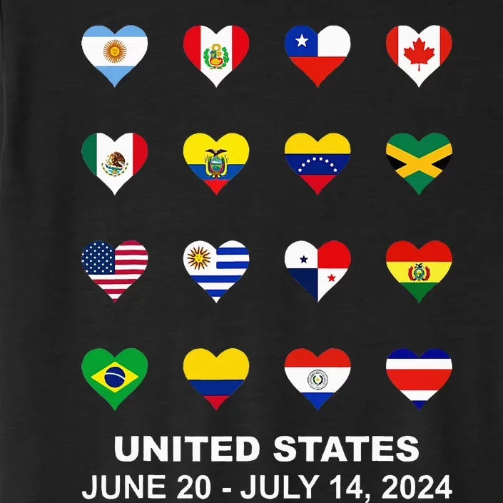 List Flag Of Countries In Copa United States Of America 2024 ChromaSoft Performance T-Shirt