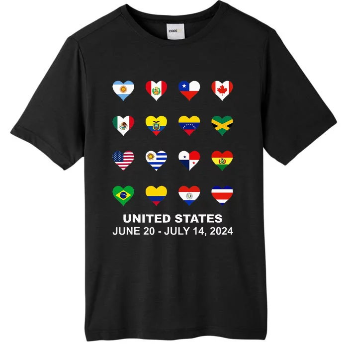 List Flag Of Countries In Copa United States Of America 2024 ChromaSoft Performance T-Shirt