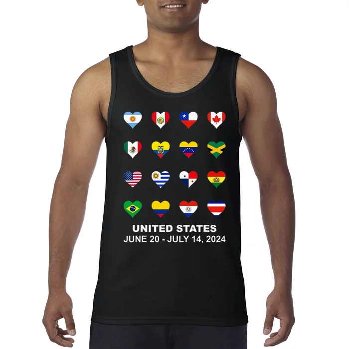 List Flag Of Countries In Copa United States Of America 2024 Tank Top