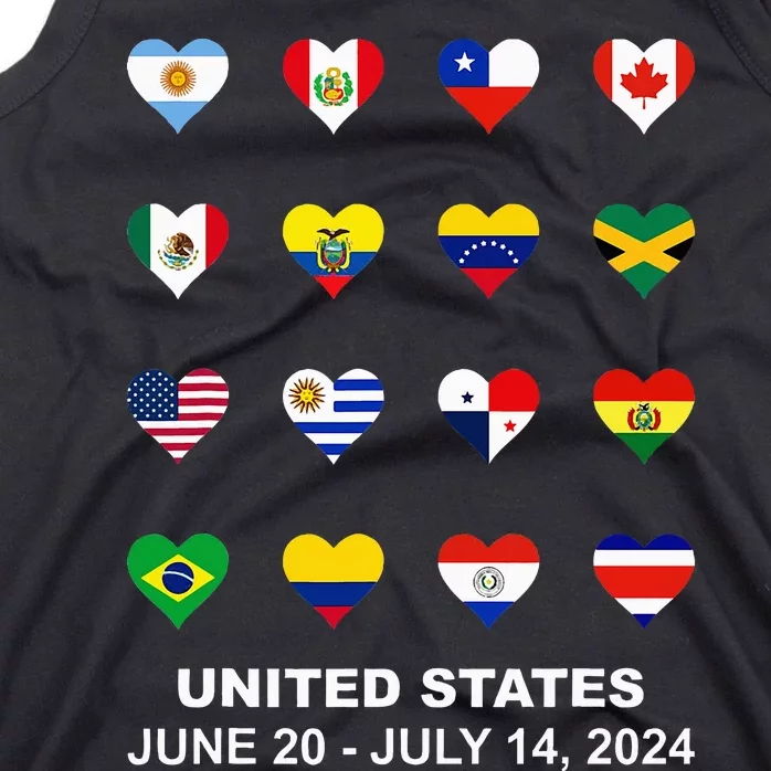 List Flag Of Countries In Copa United States Of America 2024 Tank Top