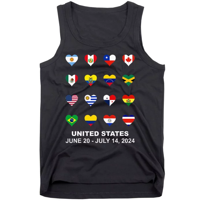 List Flag Of Countries In Copa United States Of America 2024 Tank Top