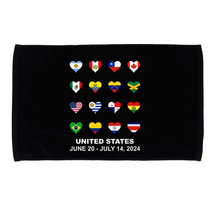 List Flag Of Countries In Copa United States Of America 2024 Microfiber Hand Towel