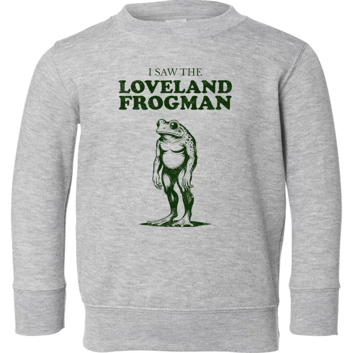 Loveland Frogman Ohio Tourist Visitor Toddler Sweatshirt