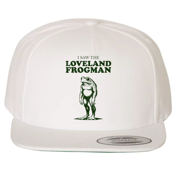 Loveland Frogman Ohio Tourist Visitor Wool Snapback Cap