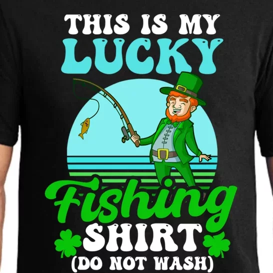 Lucky Fishing Outfit Design St Patricks Fishing Cool Gift Pajama Set