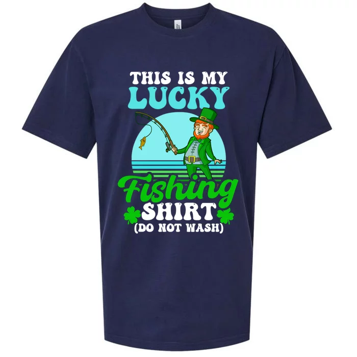 Lucky Fishing Outfit Design St Patricks Fishing Cool Gift Sueded Cloud Jersey T-Shirt