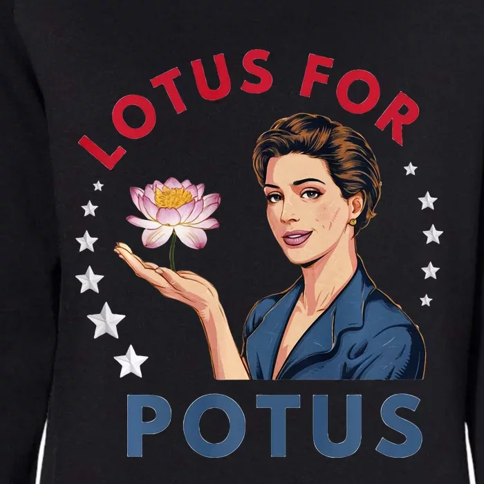 Lotus For Potus Kamala Harris 2024 President Trend Election Womens California Wash Sweatshirt