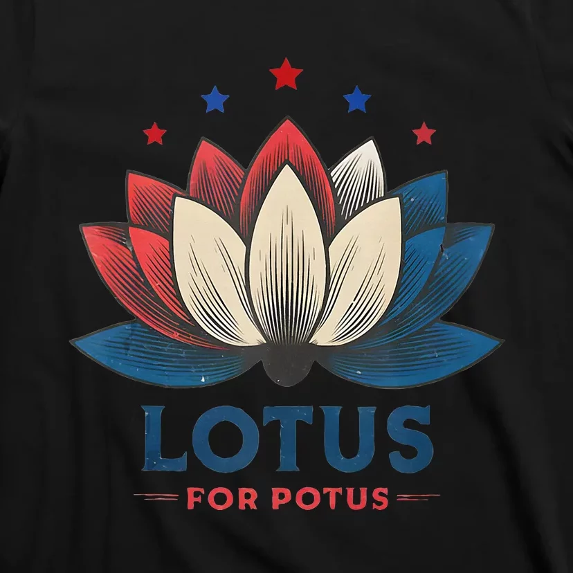 Lotus For Potus Kamala Harris 2024 Trend President Election T-Shirt