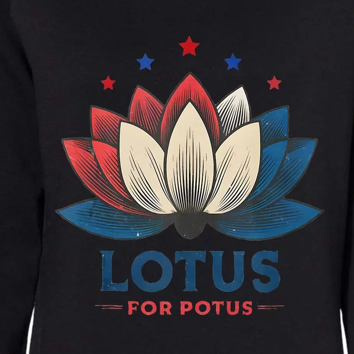 Lotus For Potus Kamala Harris 2024 Trend President Election Womens California Wash Sweatshirt