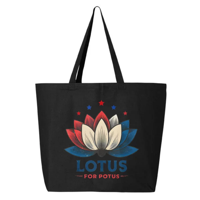 Lotus For Potus Kamala Harris 2024 Trend President Election 25L Jumbo Tote