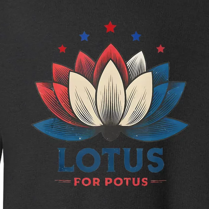 Lotus For Potus Kamala Harris 2024 Trend President Election Toddler Sweatshirt