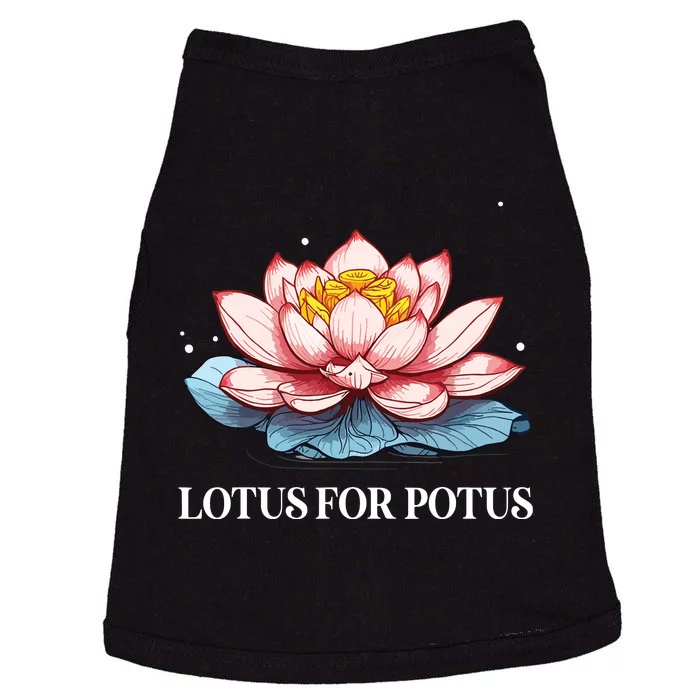 Lotus For Potus Kamala Harris President Campaign 2024 Doggie Tank