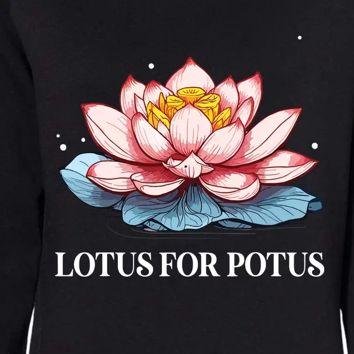 Lotus For Potus Kamala Harris President Campaign 2024 Womens California Wash Sweatshirt