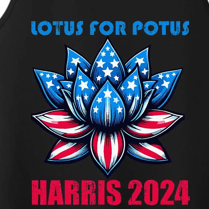 Lotus For Potus Harris 2024 Performance Tank