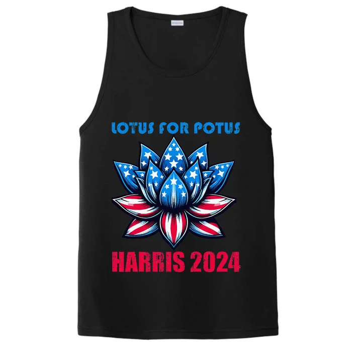 Lotus For Potus Harris 2024 Performance Tank