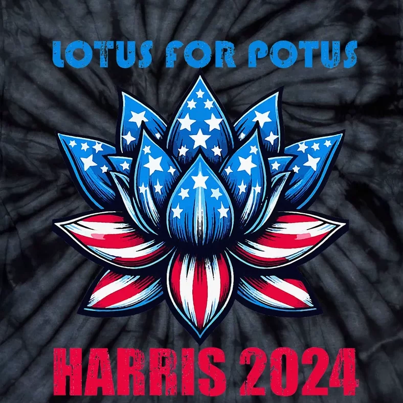 Lotus For Potus Harris 2024 Tie-Dye T-Shirt