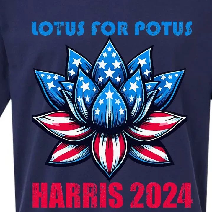 Lotus For Potus Harris 2024 Sueded Cloud Jersey T-Shirt