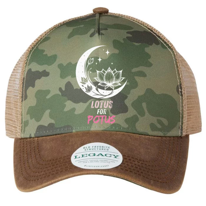 Lotus For Potus Kamala Harris 2024 President Trend Election Legacy Tie Dye Trucker Hat