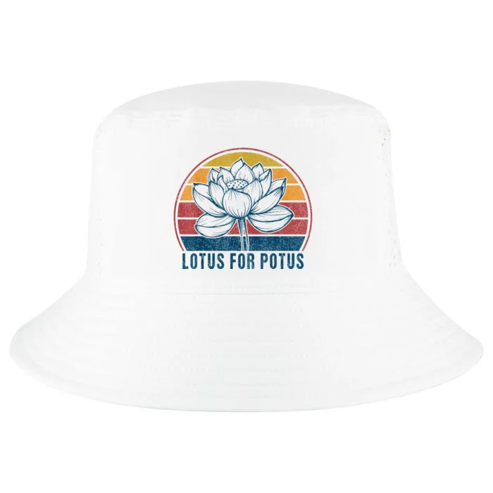 Lotus For Potus Kamala Harris 2024 Vintage Cool Comfort Performance Bucket Hat