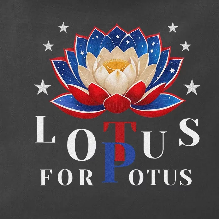 Lotus For Potus Kamala Harris 2024 President Trend Election Zip Tote Bag