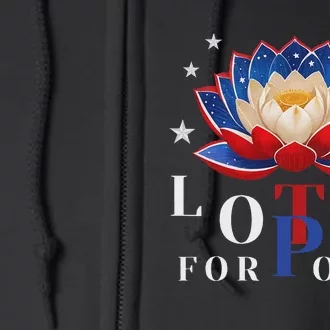 Lotus For Potus Kamala Harris 2024 President Trend Election Full Zip Hoodie