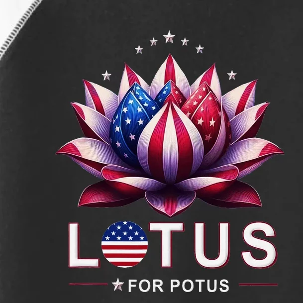 Lotus For Potus Kamala Harris 2024 President Trend Election Toddler Fine Jersey T-Shirt