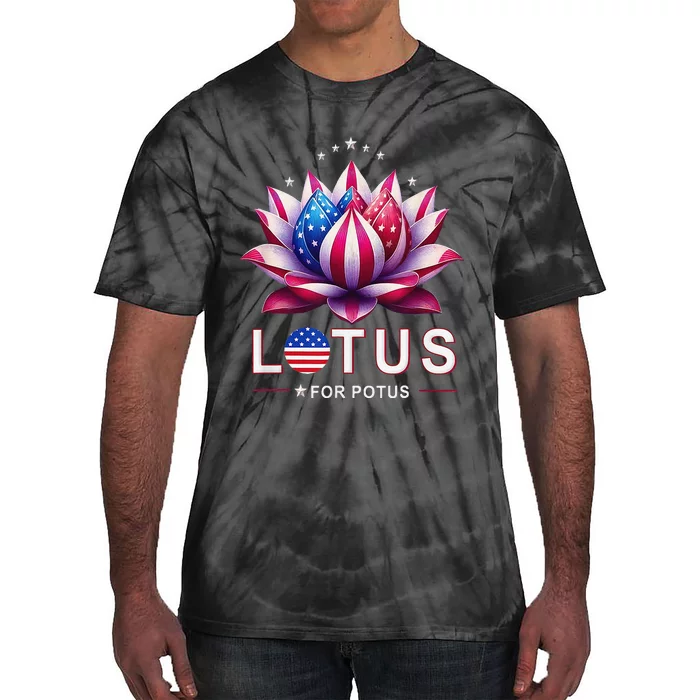 Lotus For Potus Kamala Harris 2024 President Trend Election Tie-Dye T-Shirt