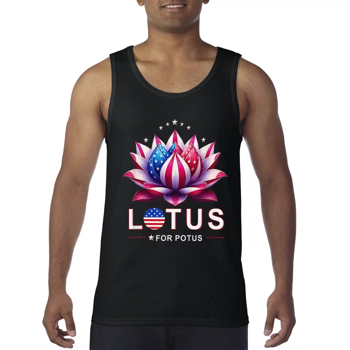 Lotus For Potus Kamala Harris 2024 President Trend Election Tank Top