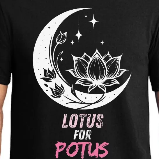 Lotus For Potus Kamala Harris 2024 President Trend Election Pajama Set