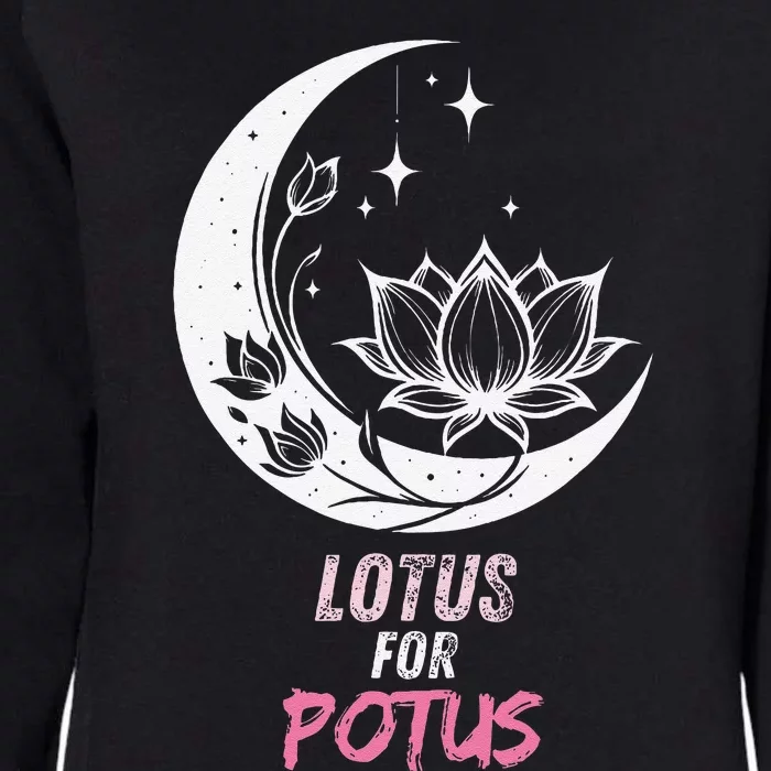 Lotus For Potus Kamala Harris 2024 President Trend Election Womens California Wash Sweatshirt