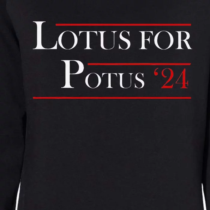 Lotus For Potus Kamala Harris 2024 President Trend Election Womens California Wash Sweatshirt