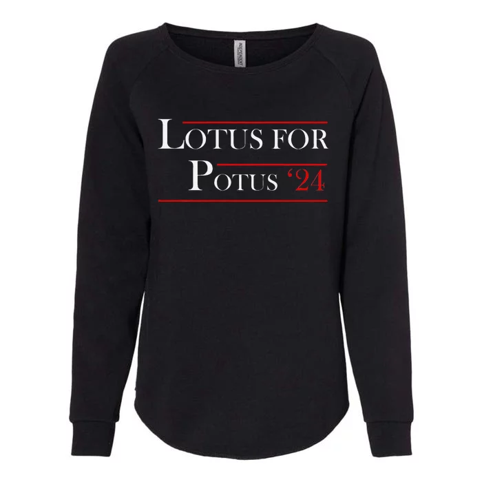 Lotus For Potus Kamala Harris 2024 President Trend Election Womens California Wash Sweatshirt