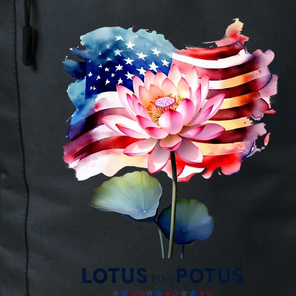 Lotus For Potus Kamala Harris 2024 President Election Vote Daily Commute Backpack