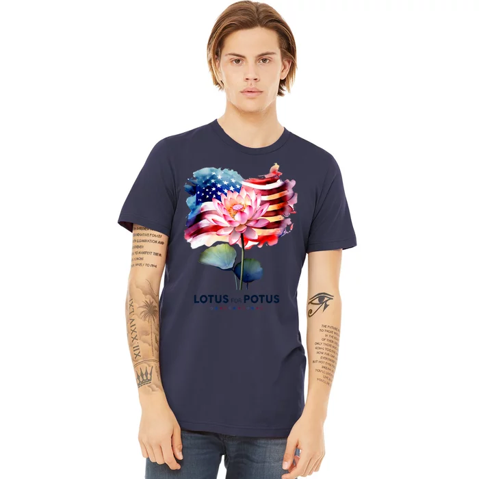 Lotus For Potus Kamala Harris 2024 President Election Vote Premium T-Shirt