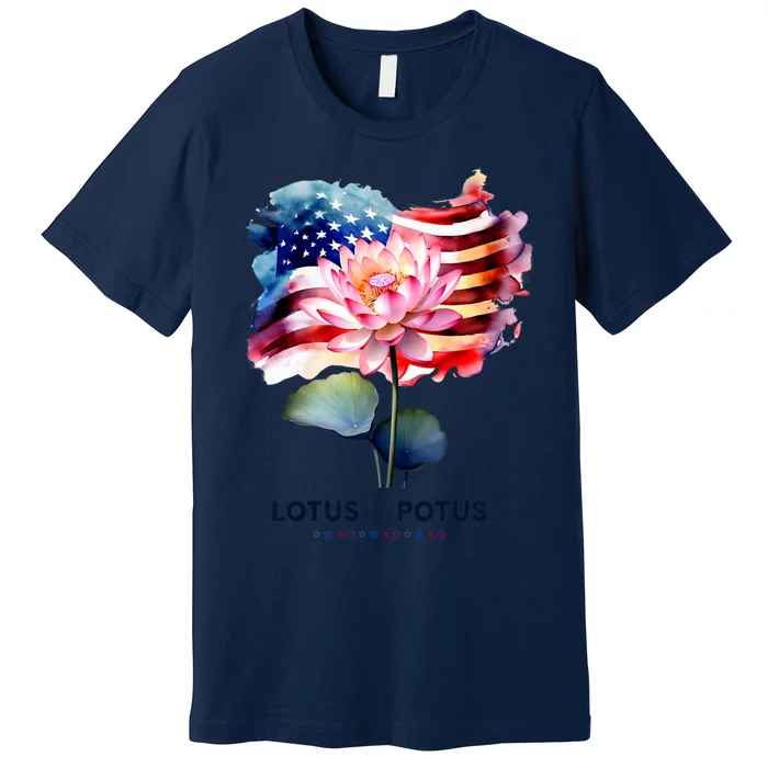 Lotus For Potus Kamala Harris 2024 President Election Vote Premium T-Shirt