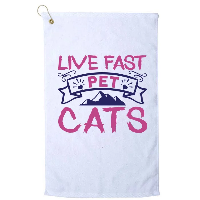 Live Fast Pet Cats Platinum Collection Golf Towel