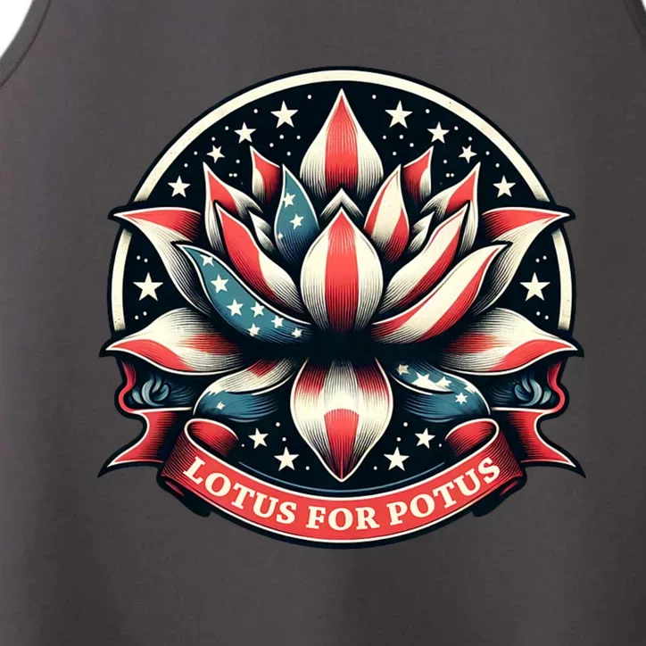 Lotus For Potus Usa Election Performance Tank