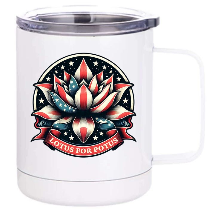 Lotus For Potus Usa Election Front & Back 12oz Stainless Steel Tumbler Cup