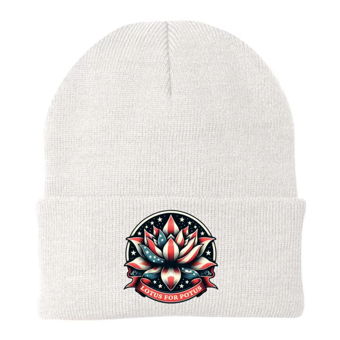 Lotus For Potus Usa Election Knit Cap Winter Beanie