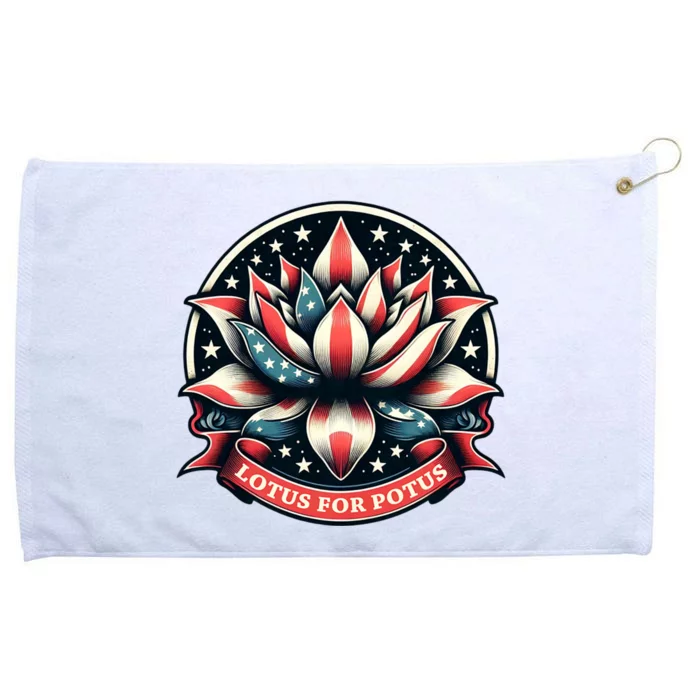 Lotus For Potus Usa Election Grommeted Golf Towel