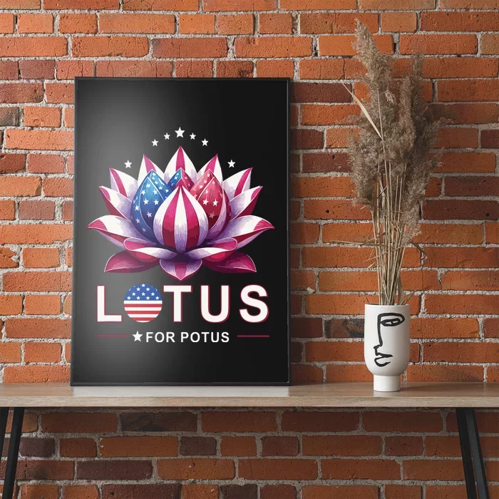 Lotus For Potus Kamala Harris 2024 President Trend Election Poster