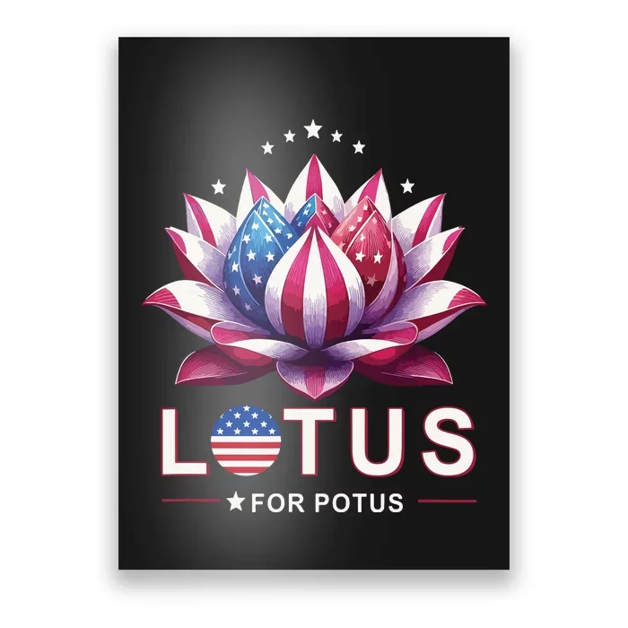 Lotus For Potus Kamala Harris 2024 President Trend Election Poster