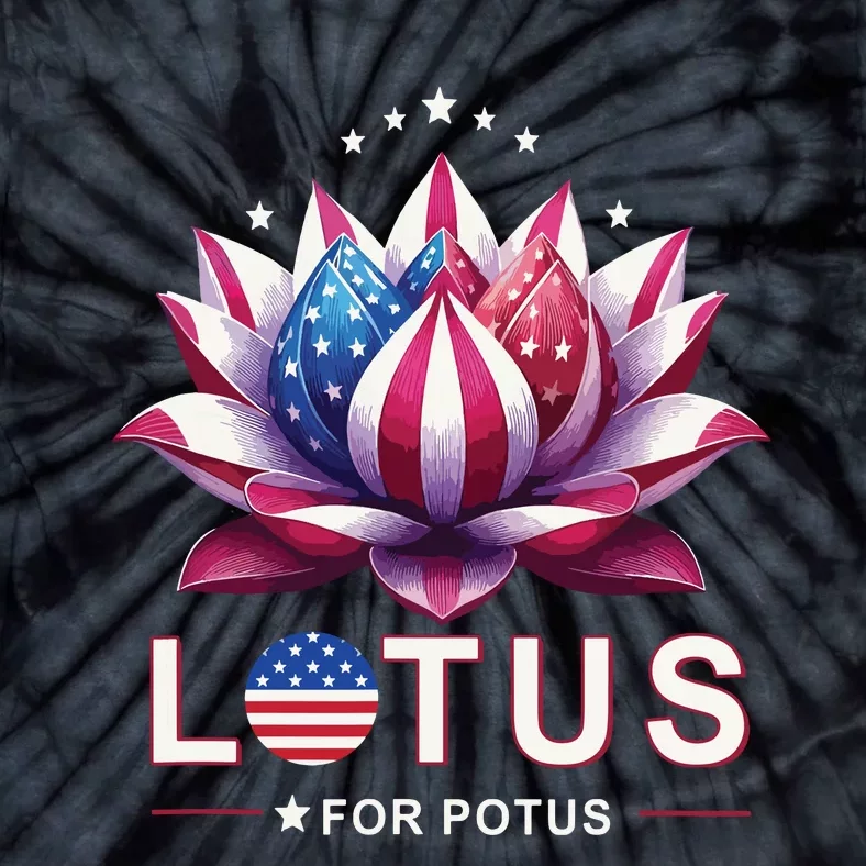 Lotus For Potus Kamala Harris 2024 President Trend Election Tie-Dye T-Shirt