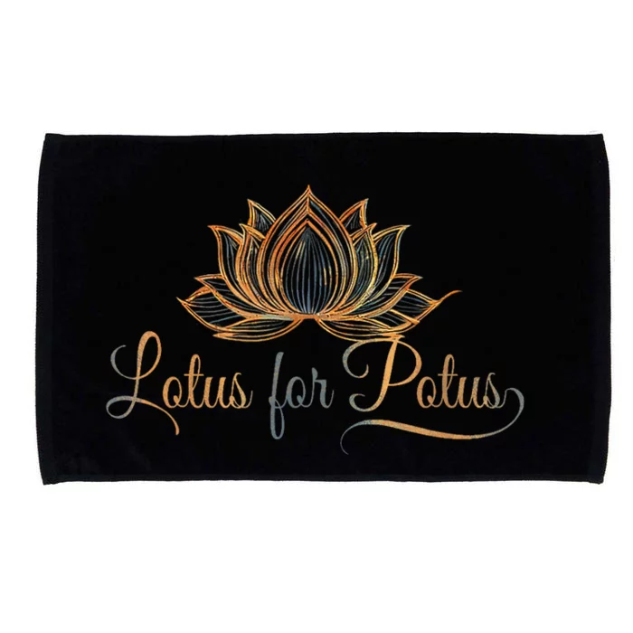 Lotus For Potus Kamala Harris President Trend Election 2024 Microfiber Hand Towel