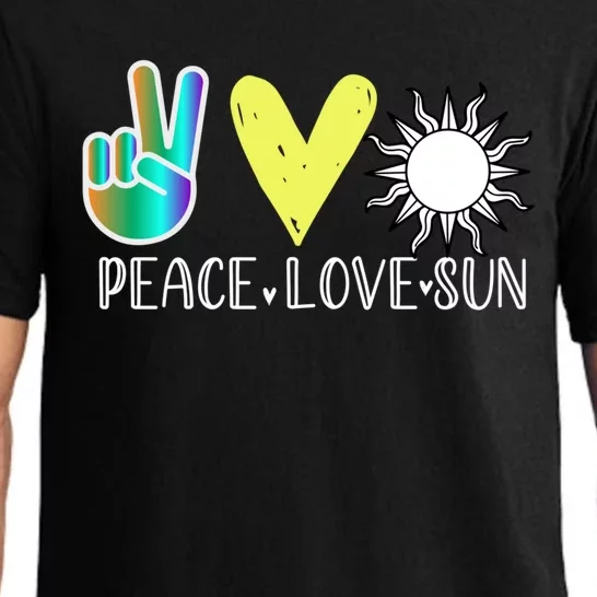 Love Flower Peace Sunshine Love Water Sun Cute Gift Pajama Set