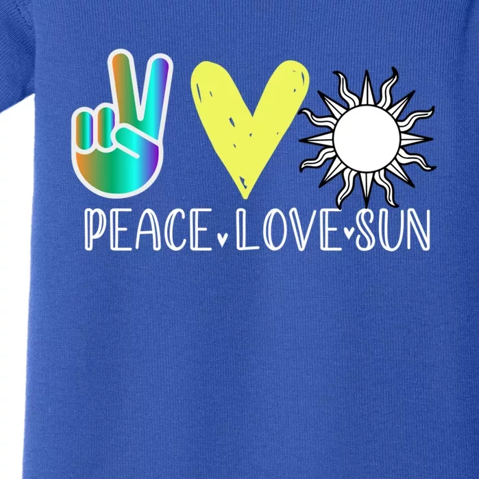 Love Flower Peace Sunshine Love Water Sun Cute Gift Baby Bodysuit