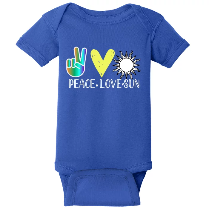 Love Flower Peace Sunshine Love Water Sun Cute Gift Baby Bodysuit