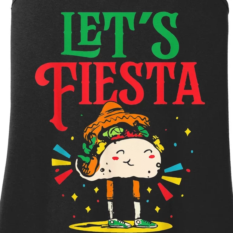 Let's Fiesta Party Cinco De Mayo Mexico Mexican Ladies Essential Tank