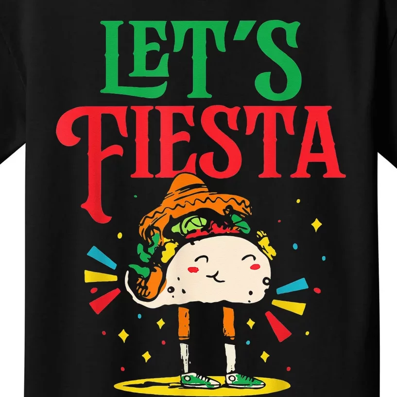 Let's Fiesta Party Cinco De Mayo Mexico Mexican Kids T-Shirt